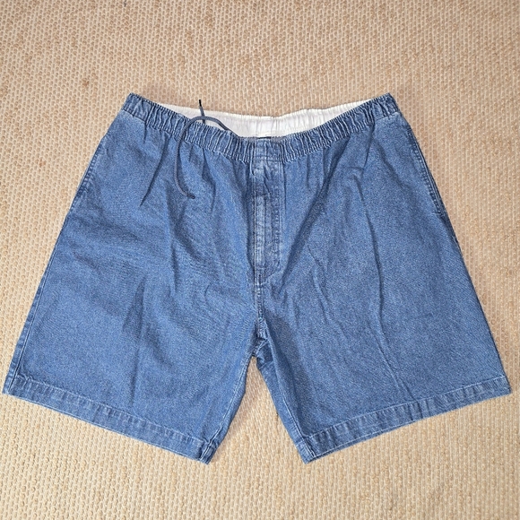 Haband's Casual Joe Jeans Shorts Blue Size Xl  Elastic Waistband - Picture 9 of 12